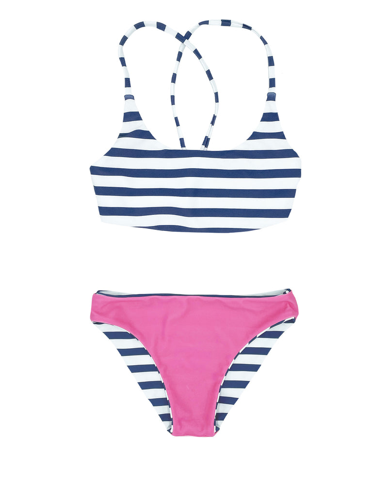 Seaside Stripe Waverly Reversible Bikini